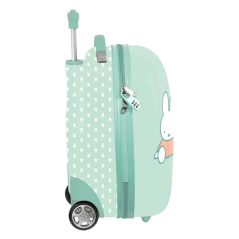 Valise à roulettes enfant Miffy bleue