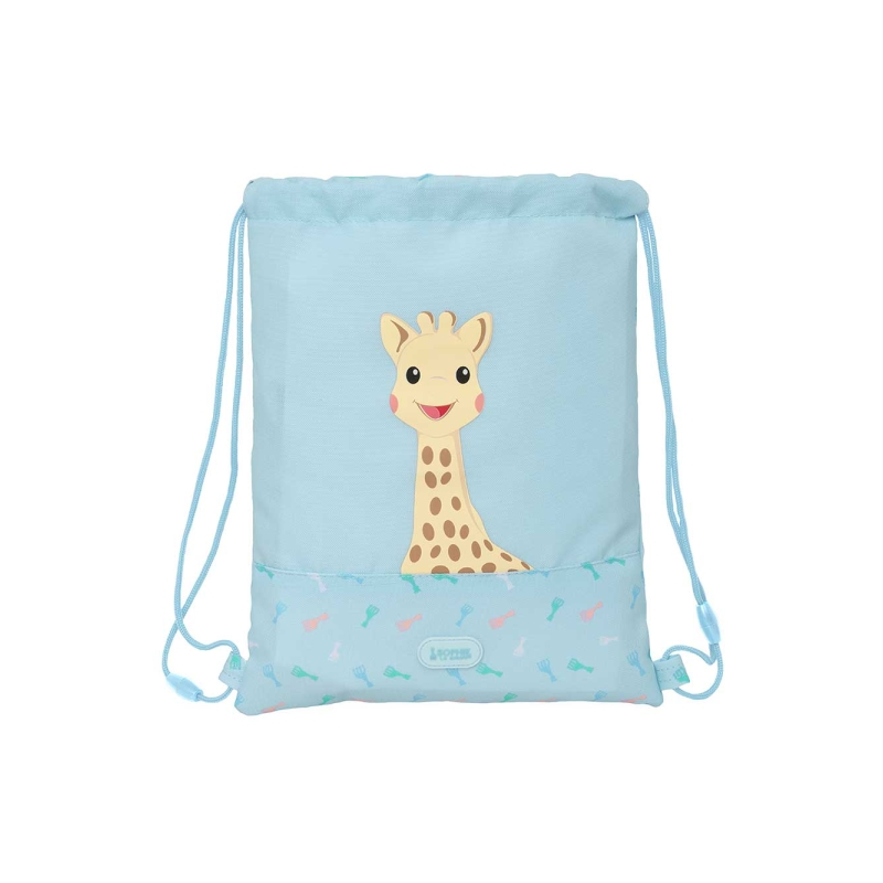 Sac plat Sophie la Girafe 3L bleu clair déperlant Sac plat Sophie la Girafe 3L bleu clair déperlant