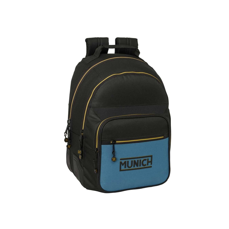 Sac à dos Munich noir et bleu adaptable chariot Safta Sac à dos Munich noir et bleu adaptable chariot Safta