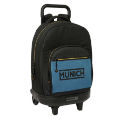 sac à roulettes noir bleu