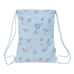 Sac plat Stitch 3L bleu clair avec poche zippée