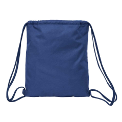 Sac à cordon plat Safta Kelme bleu 5L avec poche zippée