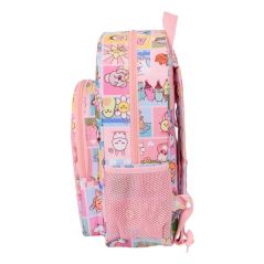 Sac à dos enfant rose porte bouteille
