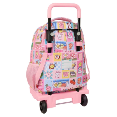 Sac à dos à roulettes Mr. Wonderful rose 33L