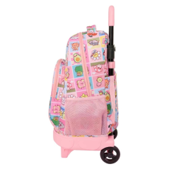 Sac à dos à roulettes rose