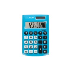 Calculatrice de poche Milan Digits 8 touches bleu