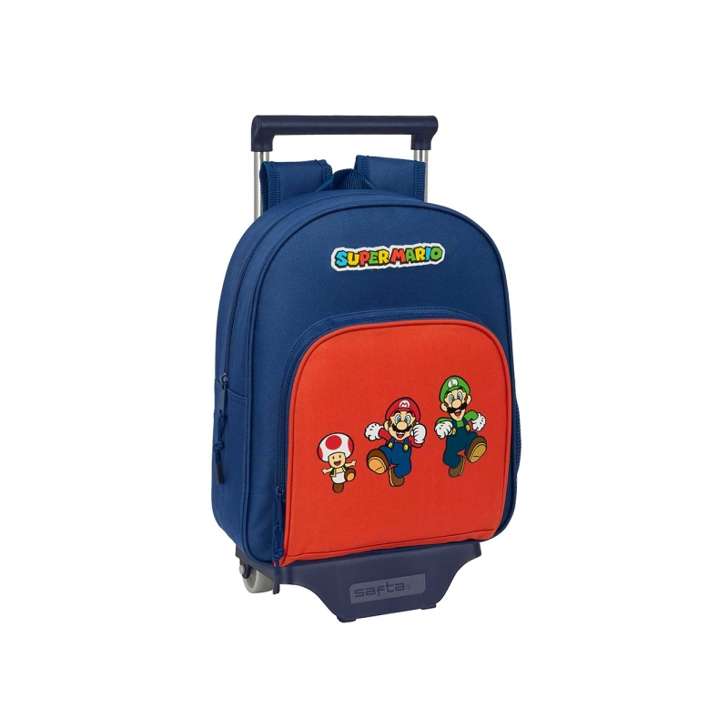 Sac à dos trolley Super Mario rouge et bleu Sac à dos trolley Super Mario rouge et bleu