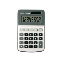 Calculatrice de bureau Milan 8 chiffres gris avec mémoire