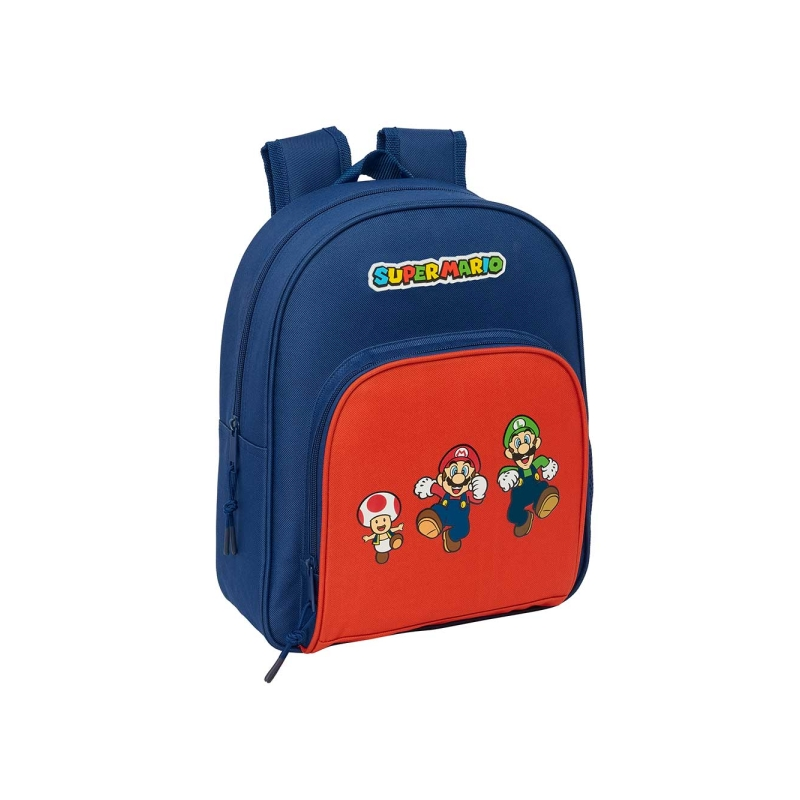 Sac à dos enfant Super Mario rouge et bleu trolley Sac à dos enfant Super Mario rouge et bleu trolley