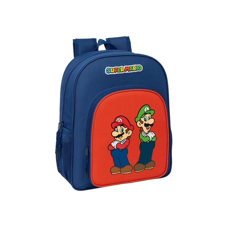 Sac à dos Super Mario rouge bleu compatible trolley Sac à dos Super Mario rouge bleu compatible trolley