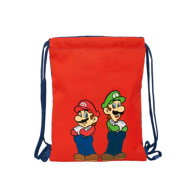 Sac plat Super Mario rouge à cordon 3 L Sac plat Super Mario rouge à cordon 3 L
