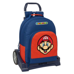Sac à dos trolley Super Mario rouge bleu