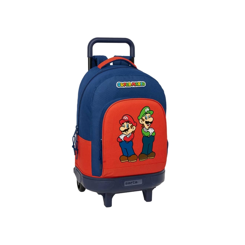 Sac à dos trolley Super Mario rouge et bleu Sac à dos trolley Super Mario rouge et bleu