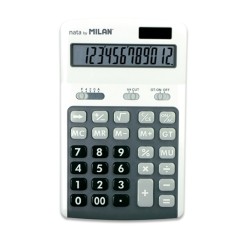 calculatrice blanche Milan clavier gris