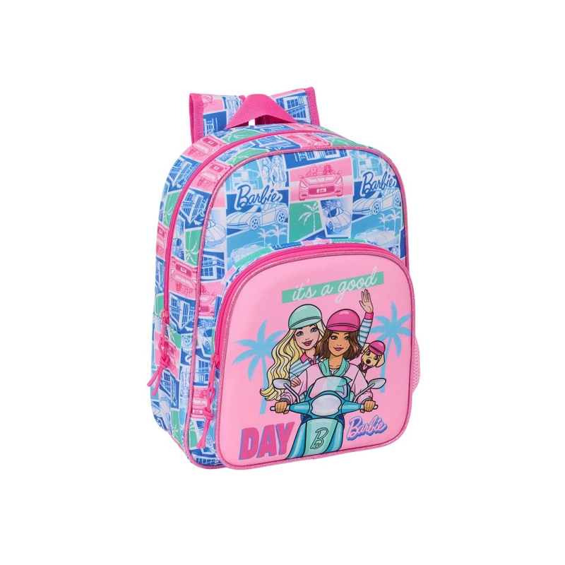 Sac à dos enfant Barbie rose avec porte-bouteille
