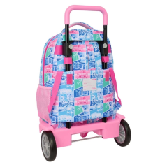 Sac à dos trolley Barbie rose avec poches et bretelles rembourrées