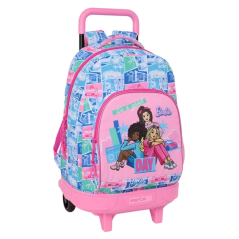 Sac à dos Barbie rose trolley