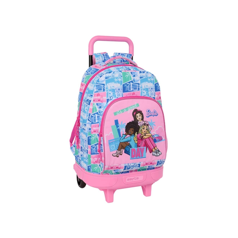 Sac à dos Barbie avec trolley amovible, rose