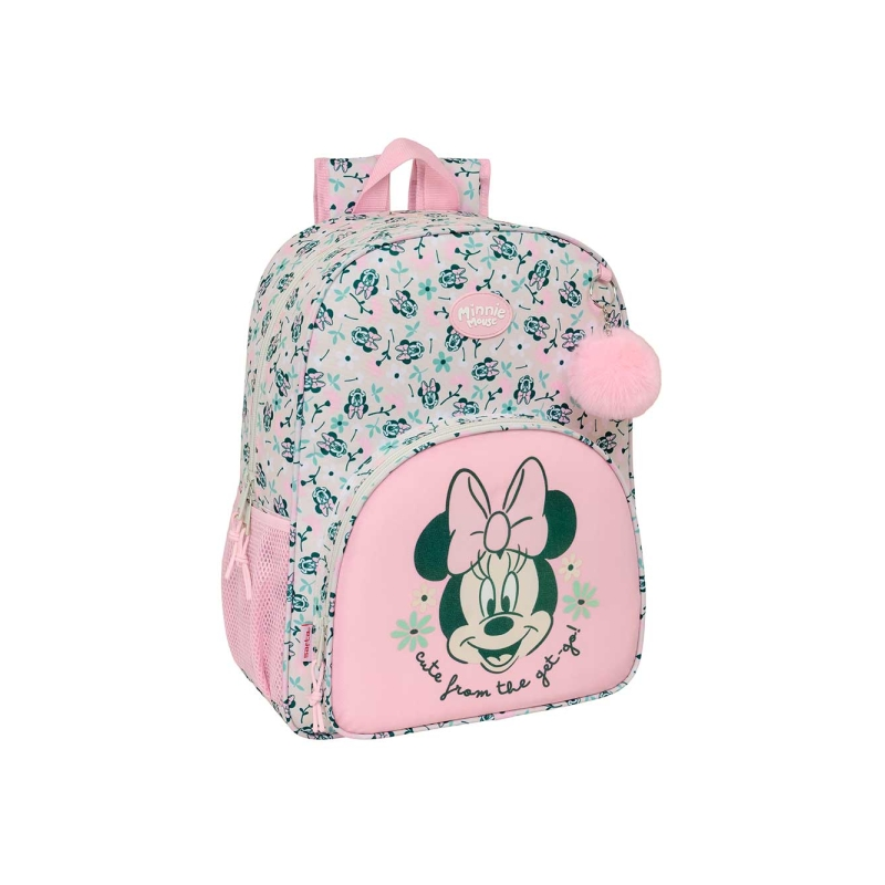 Sac à dos Minnie Mouse rose pastel compatible valise