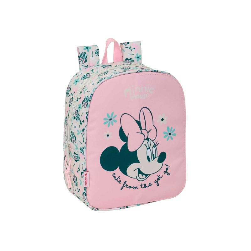 Sac à dos Minnie Mouse bébé rose pastel compatible trolley Sac à dos Minnie Mouse bébé rose pastel compatible trolley
