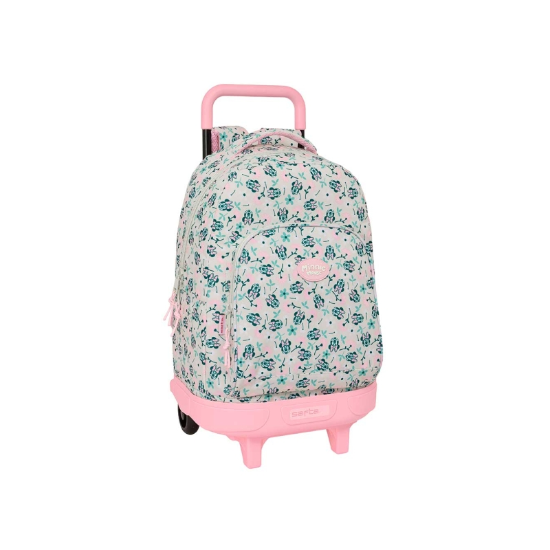 Sac à dos trolley Minnie Mouse rose pastel 2 compartiments Sac à dos trolley Minnie Mouse rose pastel 2 compartiments