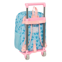 Sac à dos à roulettes Stitch Ohana bleu clair Safta