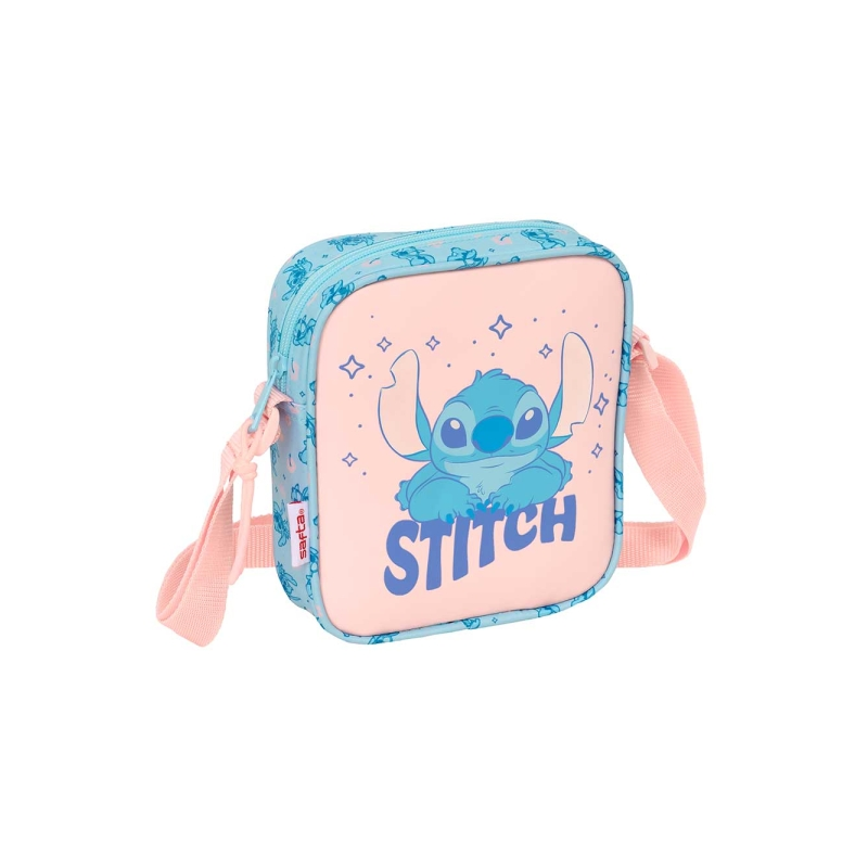 Sac bandoulière Stitch Ohana bleu clair 1 L
