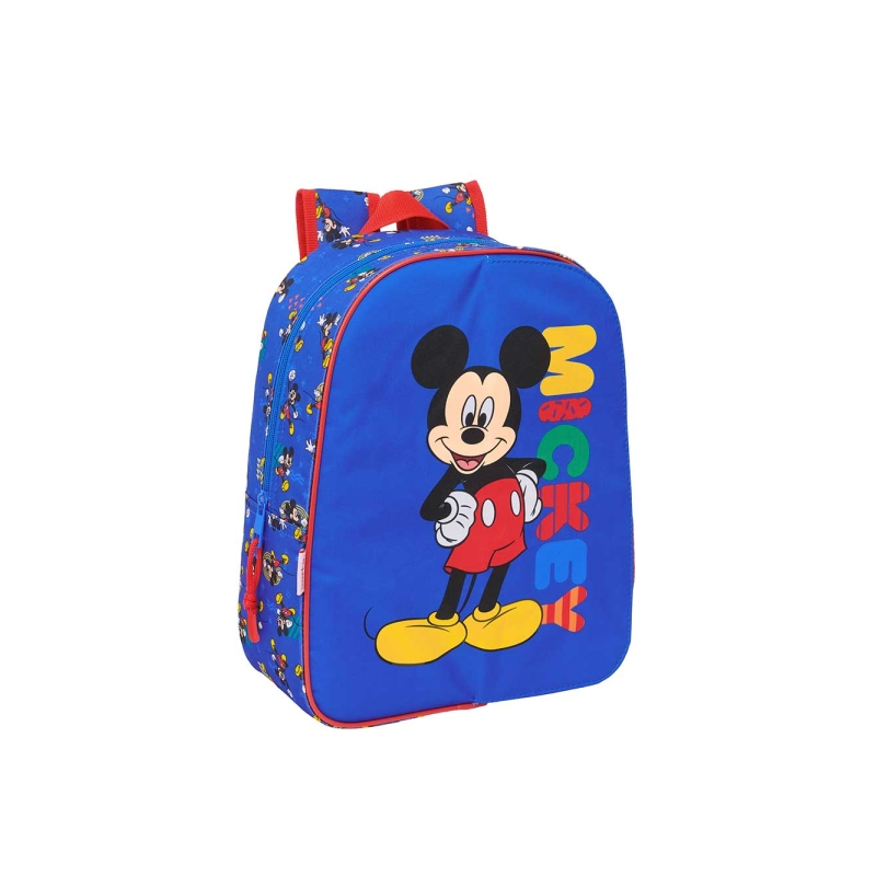 Sac à dos enfant Mickey Mouse bleu avec porte-bouteille