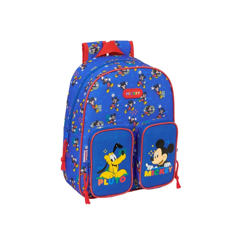 Sac à dos enfant Mickey Mouse bleu avec porte-bouteille Sac à dos enfant Mickey Mouse bleu avec porte-bouteille