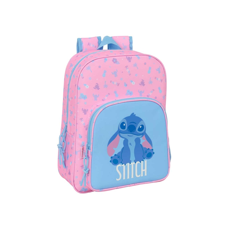 Sac à dos enfant Stitch rose avec porte-bouteille Safta Sac à dos enfant Stitch rose avec porte-bouteille Safta