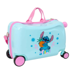Chariot enfant Stitch bleu pastel