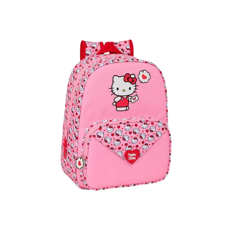 Sac à dos enfant Hello Kitty rose avec porte-bouteille Sac à dos enfant Hello Kitty rose avec porte-bouteille