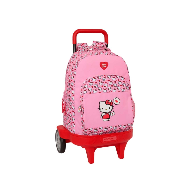 Sac à dos trolley Hello Kitty rose anti-vibrations