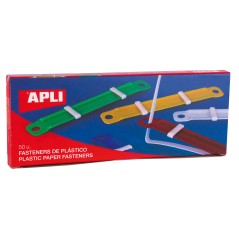 ✅ Attaches en plastique Apli avec languette - Taille 90x12mm - Fermeture à compresseur - Couleurs assorties - I en stock