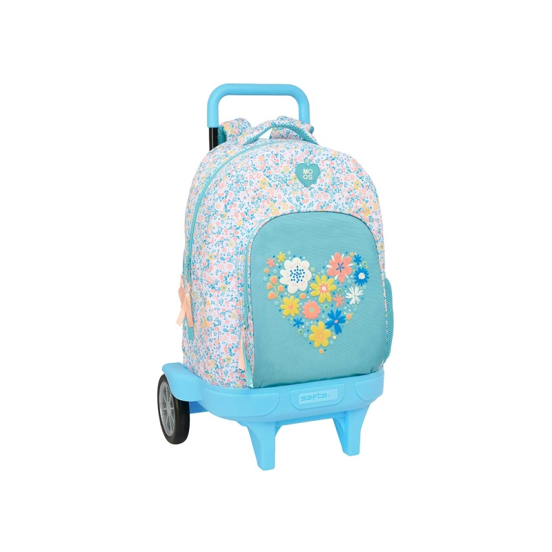 Sac à dos trolley Safta Moos Fiori bleu clair Sac à dos trolley Safta Moos Fiori bleu clair