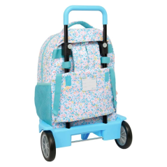 Sac à dos trolley Safta Moos Fiori bleu clair