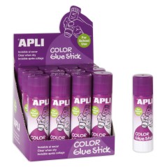 ✅ Barre de colle adhésive Apli - 21g - Application facile - Non toxique - Transparent couleur Morado en stock