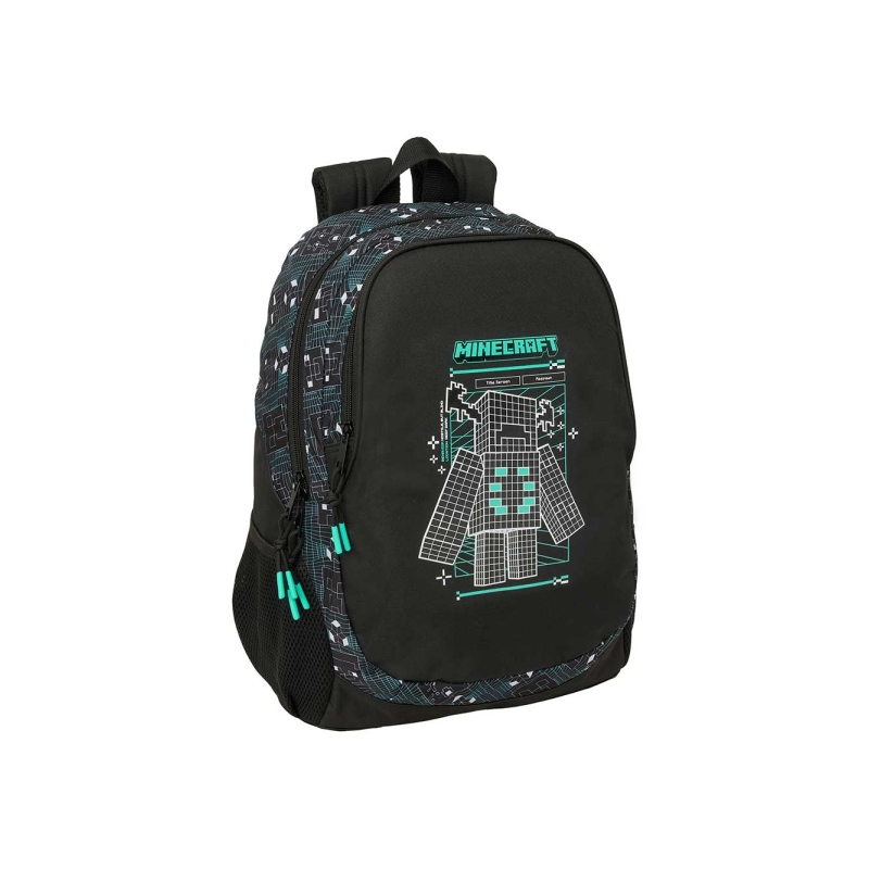 Sac à dos Minecraft noir 23L adaptable chariot Sac à dos Minecraft noir 23L adaptable chariot