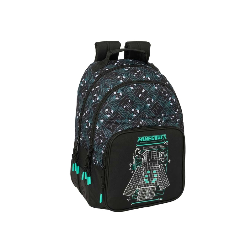 Sac à dos Minecraft noir avec chariot réglable Sac à dos Minecraft noir avec chariot réglable