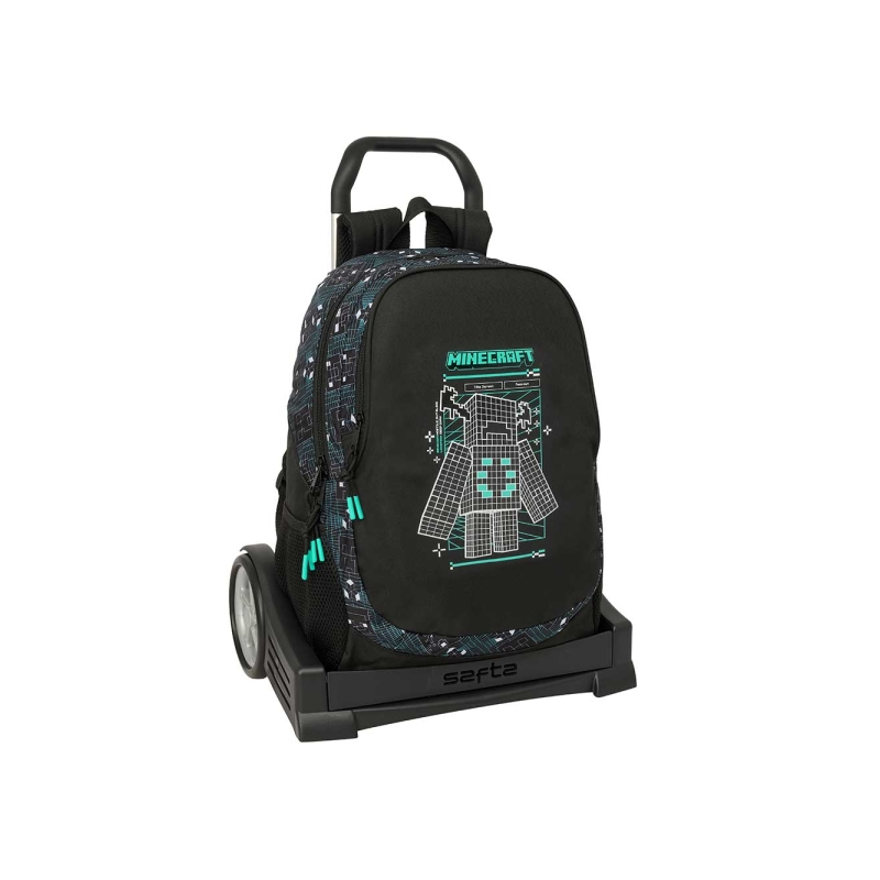 Sac à roulettes Minecraft noir 23 L Sac à roulettes Minecraft noir 23 L