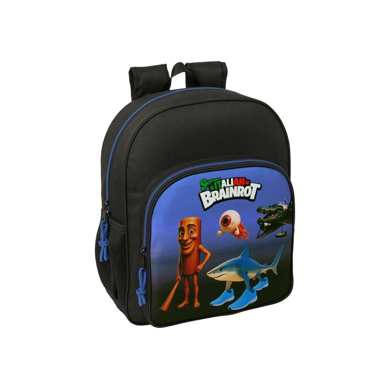 Sac à dos 15 L Safta Brainrot noir/bleu adapt. chariot Sac à dos 15 L Safta Brainrot noir/bleu adapt. chariot