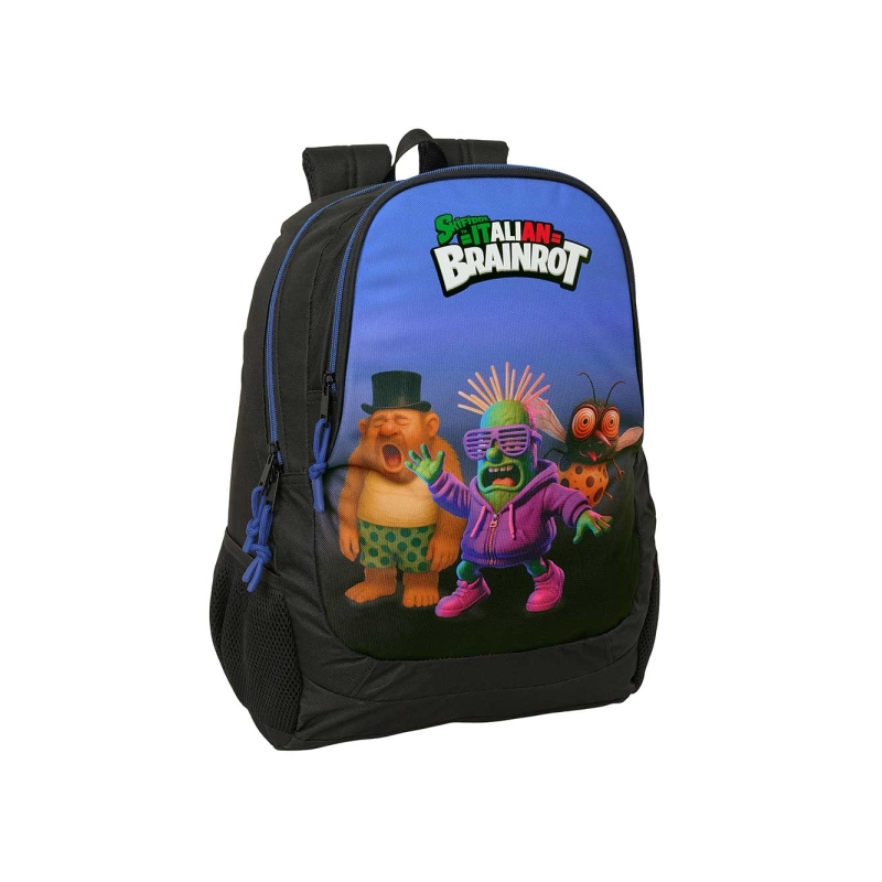 Sac à dos Safta Brainrot 23 L noir bleu adaptable chariot