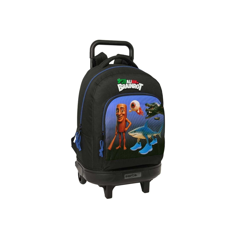 Sac à dos à roulettes Safta Brainrot 33 L noir bleu Sac à dos à roulettes Safta Brainrot 33 L noir bleu