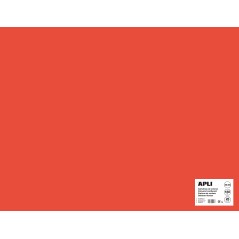 ✅ Carton Apli Rouge 50 x 65cm 170g 25 Feuilles couleur rouge en stock