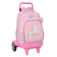 Sac à dos trolley enfant rose