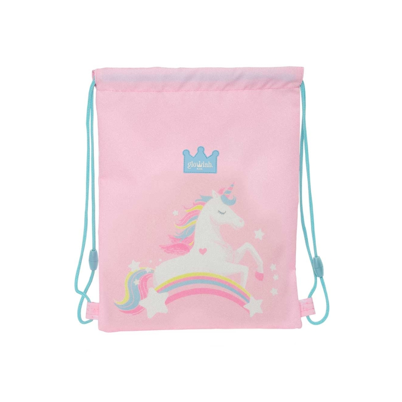Sac plat enfant Glowlab Safta rose 3 L avec poche zippée Sac plat enfant Glowlab Safta rose 3 L avec poche zippée