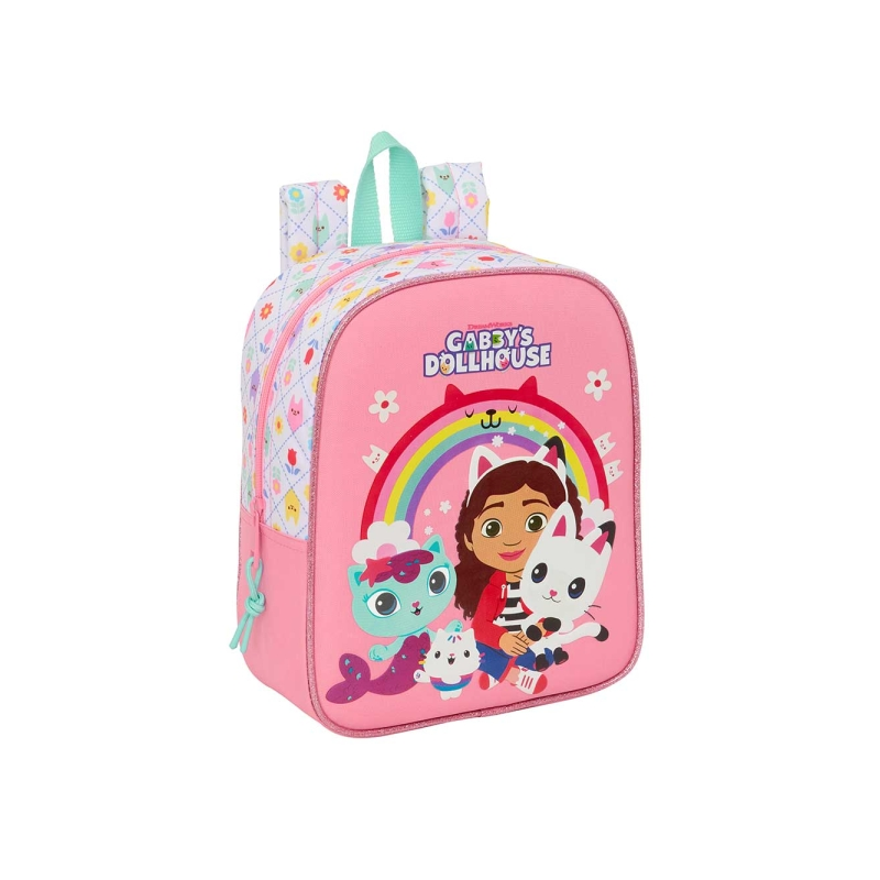 Sac à dos enfant Gabby's Dollhouse rose 6L avec poignée Sac à dos enfant Gabby's Dollhouse rose 6L avec poignée