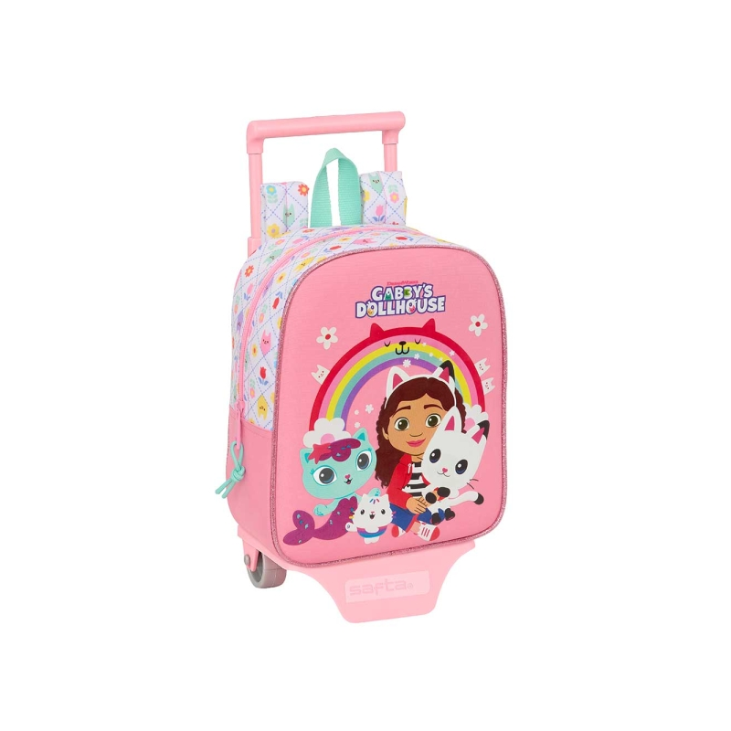Mochila à roulettes Gabby's Dollhouse rose 6 L
