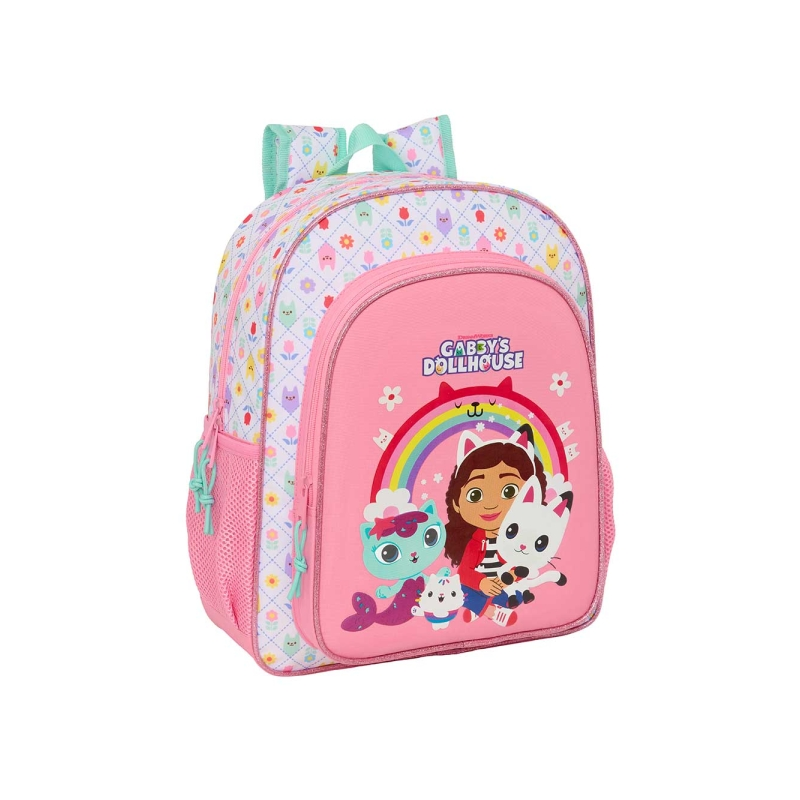Sac à dos Gabby’s Dollhouse 15L rose avec poche frontale Sac à dos Gabby’s Dollhouse 15L rose avec poche frontale