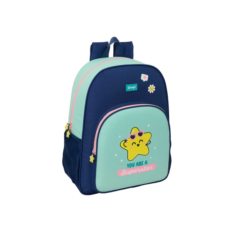 Mochila Mr Wonderful étoile turquoise clair adaptable chariot Mochila Mr Wonderful étoile turquoise clair adaptable chariot